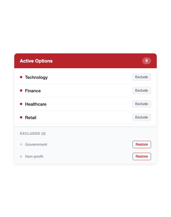 Dynamic Dropdowns app screenshot